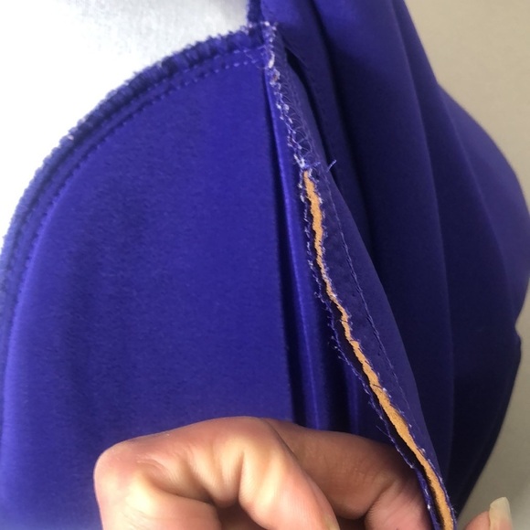 Chaus petites size 8 blue button paced should blouse - Picture 12 of 13